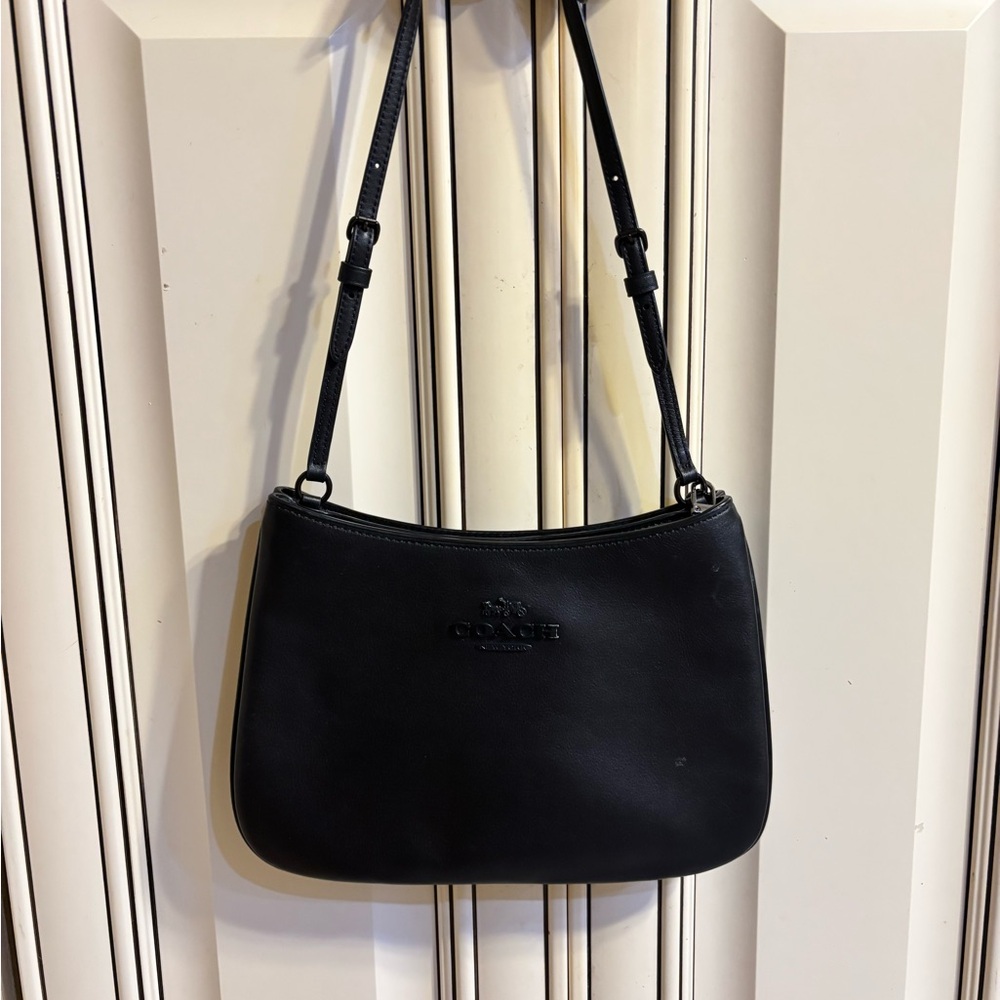 Coach Penelope Black Leather Shoulder Bag